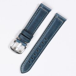 Dây đồng hồ bằng da bò cỡ từ 14mm tới 22mm màu xanh navy