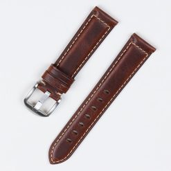 Dây đồng hồ bằng da bò cỡ từ 14mm tới 22mm màu cafe