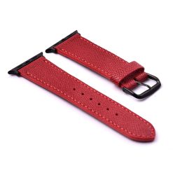 Dây Apple Watch bằng da bê Epsom Pháp cao cấp màu đỏ