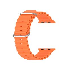 Dây đồng hồ Silicone khóa cài cho Apple Watch màu cam