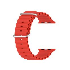 Dây đồng hồ Silicone khóa cài cho Apple Watch màu đỏ