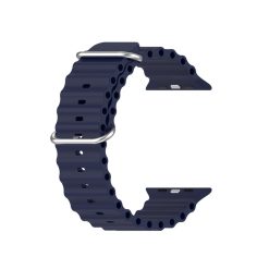 Dây đồng hồ Silicone khóa cài cho Apple Watch màu Midnight