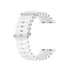 Dây đồng hồ Silicone khóa cài cho Apple Watch màu trắng