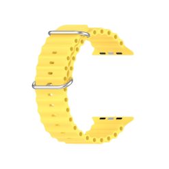 Dây đồng hồ Silicone khóa cài cho Apple Watch màu vàng