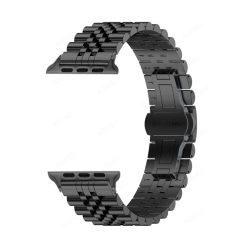 Dây thép cho đồng hồ Apple Watch dạng mắt đan màu đen