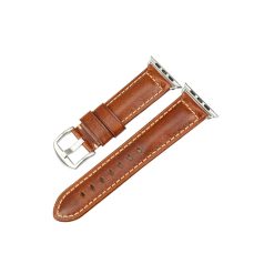 Dây Apple Watch bằng da mông ngựa Ý cao cấp màu vàng sẫm