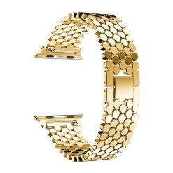 Dây Apple Watch bằng thép màu vàng thiết kế tổ ong đẹp và cá tính