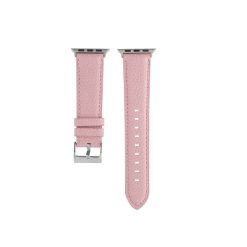 Dây đồng hồ Apple Watch da sần màu hồng cao cấp