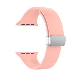 Dây Apple Watch bằng cao su Silicone màu Hồng khóa hít nam châm