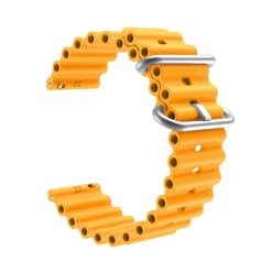 Dây đồng hồ bằng cao su Silicon màu cam khóa gài cao cấp