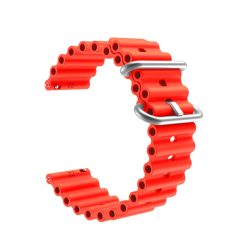 Dây đồng hồ bằng cao su Silicon màu đỏ khóa gài cao cấp