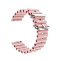 Dây đồng hồ bằng cao su Silicon màu hồng khóa gài cao cấp