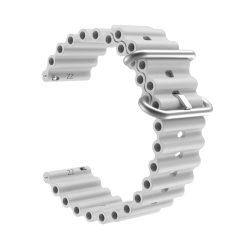 Dây đồng hồ bằng cao su Silicon màu Safari khóa gài cao cấp