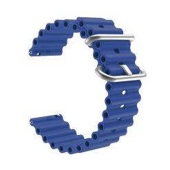 Dây đồng hồ bằng cao su Silicon màu xanh blue khóa gài cao cấp