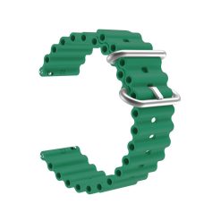 Dây đồng hồ bằng cao su Silicon màu xanh lá khóa gài cao cấp