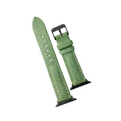 Dây Apple Watch da cá đuối cao cấp màu xanh cao cấp