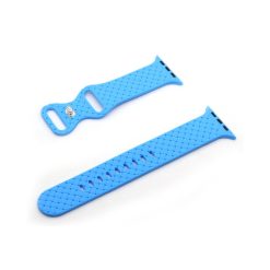 Dây Apple Watch bằng cao su silicon họa tiết Argyle (quả trám) - Màu xanh dương