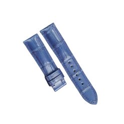 Dây đồng hồ da cá sấu nguyên miếng màu Xanh Navy cao cấp - WL03