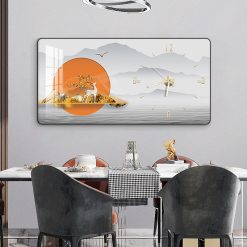 Đồng hồ treo tường tráng gương in 5D cao cấp - DHTT08