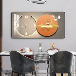 Đồng hồ treo tường tráng gương in 5D cao cấp - DHTT12