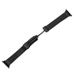 Dây Apple Watch bằng thép thiết kế Milan khóa hít nam châm màu đen