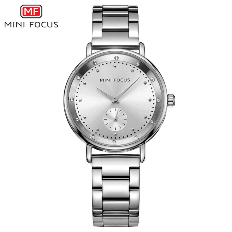 Đồng hồ đeo tay nữ MINI FOCUS dây đeo bằng thép không gỉ chống thấm nước MF0037L