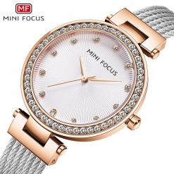 Đồng hồ nữ dây lưới bạc Mini Focus MF0423L cao cấp chính hãng