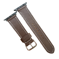 Dây Apple Watch bằng da bê Epsom Pháp cao cấp màu nâu