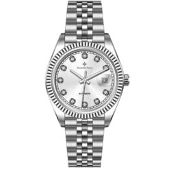 Đồng Hồ Đeo Tay Alexander Ferros 8132S/02 Nam 40mm Màu Bạc Đính Đá