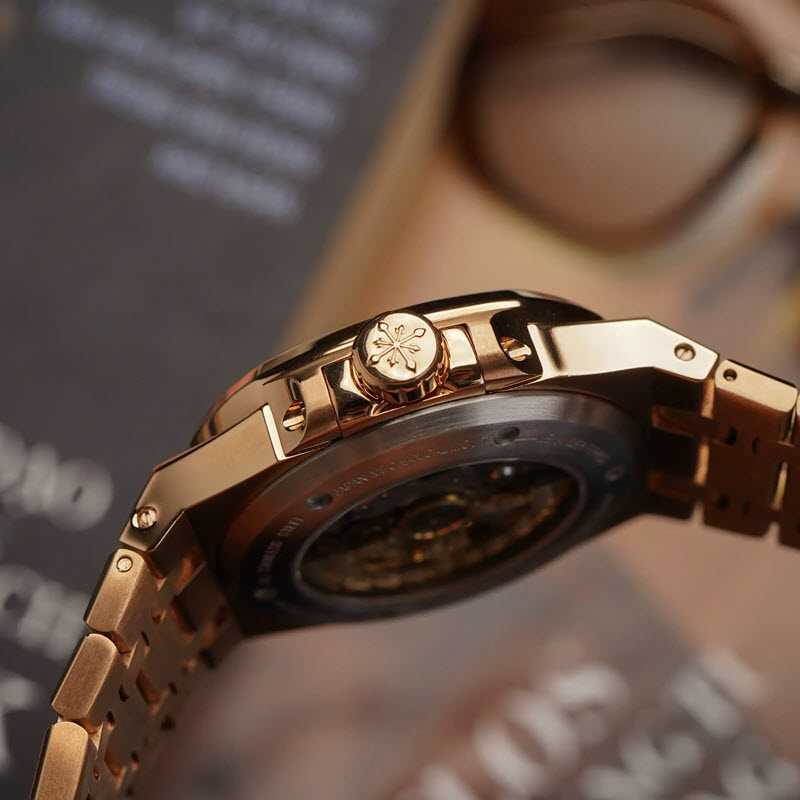 Đồng Hồ Nam Alexander Ferros 6091R/05 Xanh Navy Viền Đá Lộ Cơ - Ảnh 5